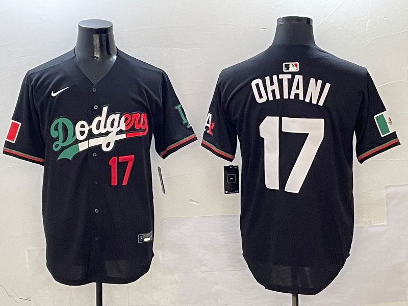 Men Los Angeles Dodgers #17 Ohtani Black Mexico Nike 2025 MLB Jersey style 14->los angeles dodgers->MLB Jersey